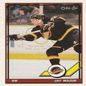 Jay Mazur - 1991 O Pee Chee Hockey Card